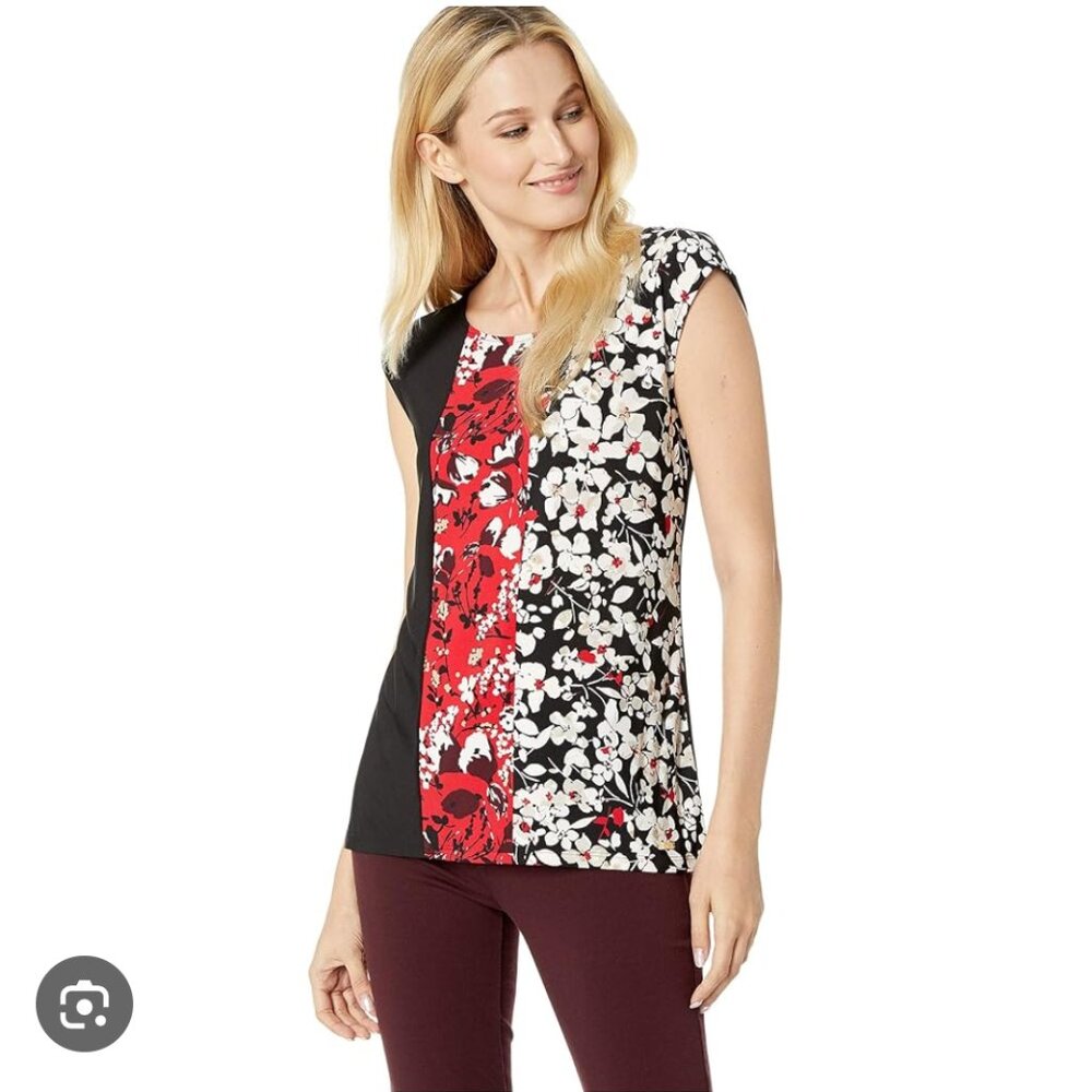 ***Calvin Klein Blouse 38" Bust & 26" Length. Size Tag is missing***